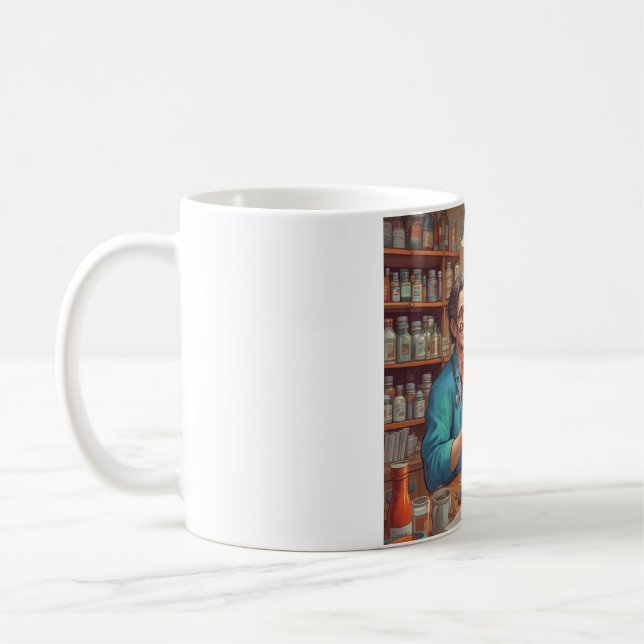 Caneca De Café Tome especial cuidado com Cafeína Mug: a sua dose  (Esquerda)