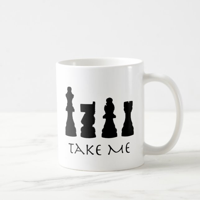 Caneca De Café Tome-me partes de xadrez (Direita)