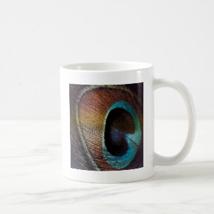 Caneca De Café Tonalidades Antigas Olho de Pena de Pavão