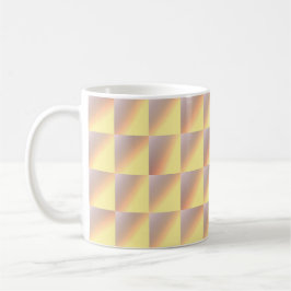 Caneca De Café Tone-on-tone squares.
