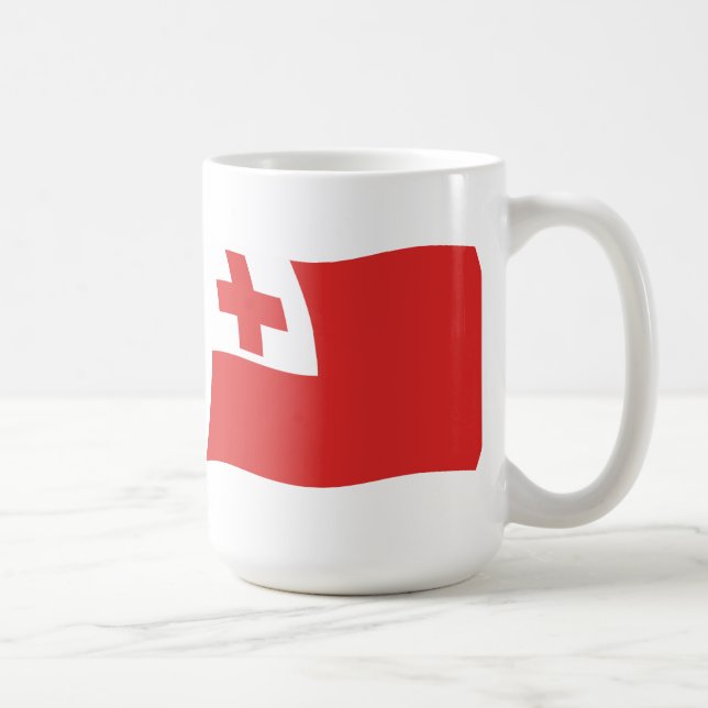Caneca De Café Tonga Flag Mug (Direita)