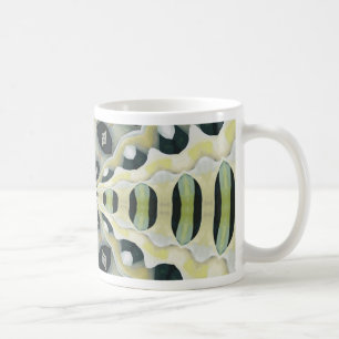 Caneca De Café Tons de Terra Kaleidoscópio Simétrico
