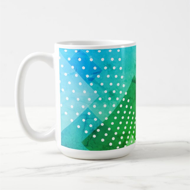 Caneca De Café Tons de verde azul (Esquerda)
