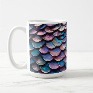 Caneca De Café Tons Encantados: Charme das Escalas de Sereia Past