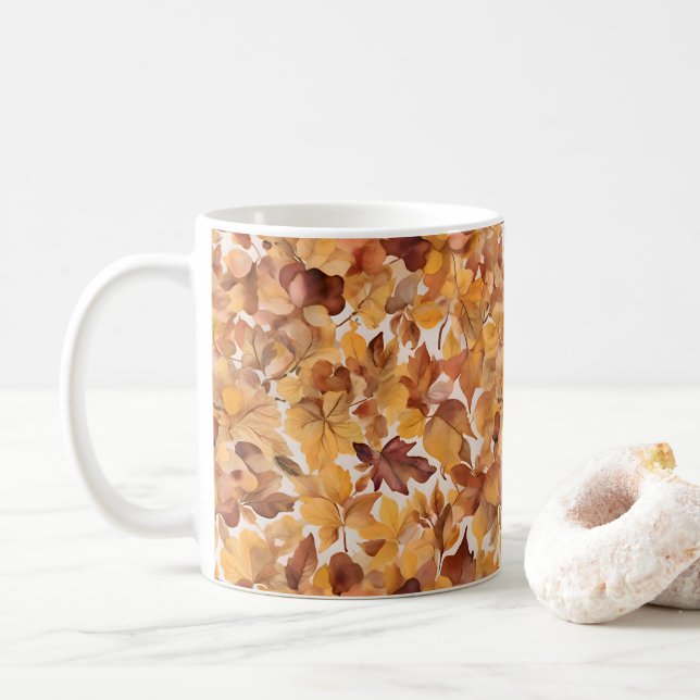 Caneca De Café Tons Pastéis Folhados De Cor (Com Donut)