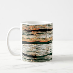 Caneca De Café tons pastel abstrato cor neutra geo tingido