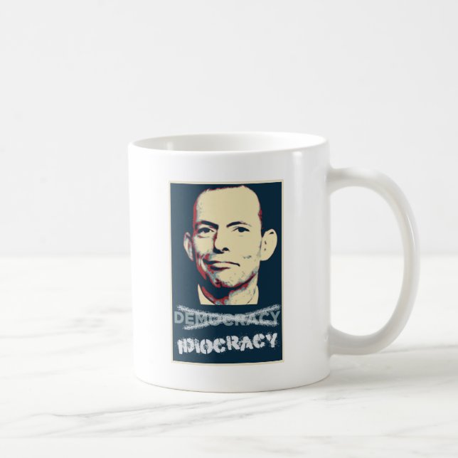 Caneca De Café Tony Abbott - defensor do idiocracy australiano (Direita)