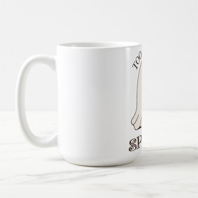 Caneca De Café Too Cute To Spook | Aesthetic Halloween (Esquerda)