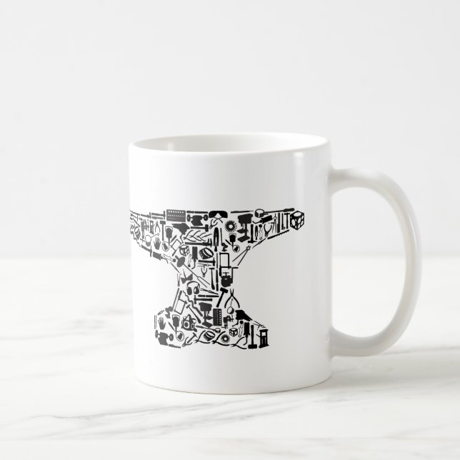 Caneca De Café Tool-O-Rama Anvil canhoto Mug (Direita)