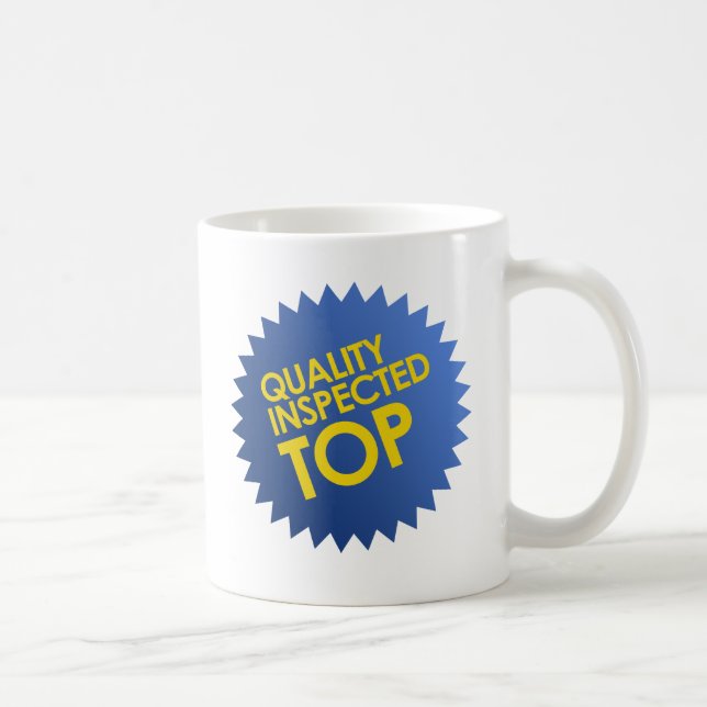 Caneca De Café Top Inspecionado pela Qualidade (Direita)