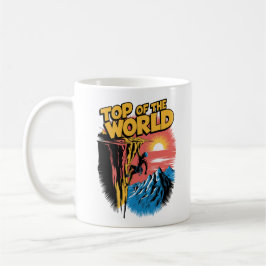 Caneca De Café Topo da Design de Escalada Mundial de Rock