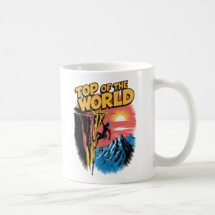 Caneca De Café Topo da Design de Escalada Mundial de Rock