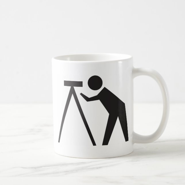 Caneca De Café Topógrafo da terra no trabalho (Direita)