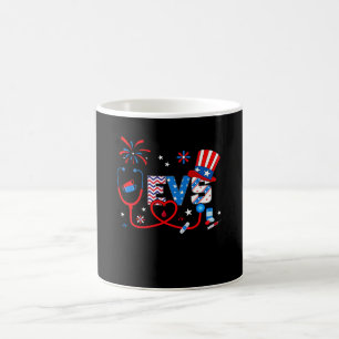 Caneca De Café Tops de 4 de Julho para Mulheres Estetoscópio EVS