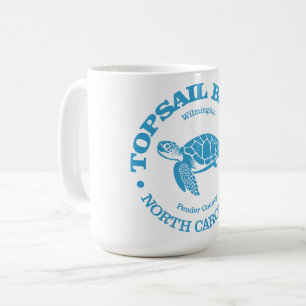 Caneca De Café Topsail Beach (tartaruga marinha)