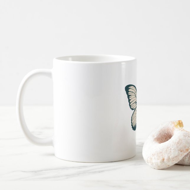 Caneca De Café "Toque de borboleta" (Com Donut)