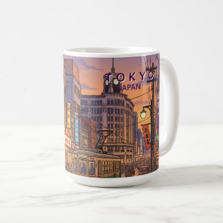 Caneca De Café Tóquio Japão Viagem Arte Vintage
