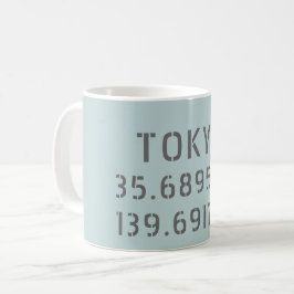 Caneca De Café Tóquio Latitude & Longitude