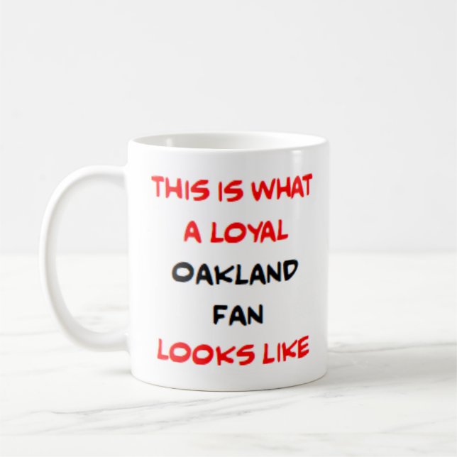 Caneca De Café torcedor de Oakland, leal (Esquerda)