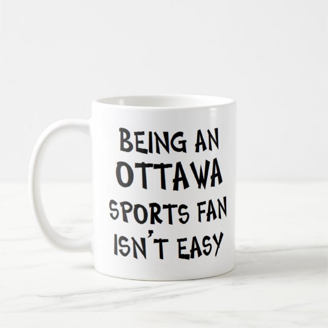 Caneca De Café torcedor esportivo de Ottawa, sendo (Esquerda)