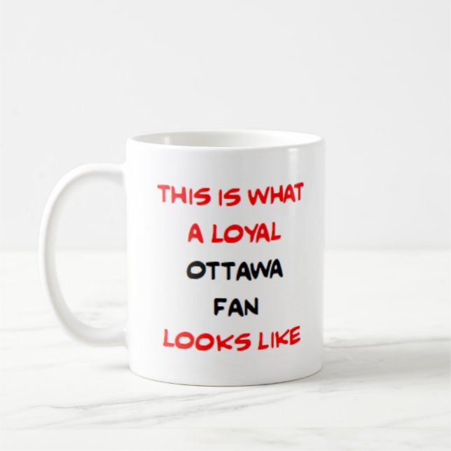 Caneca De Café torcedor leal do ottawa (Esquerda)
