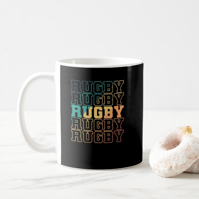 Caneca De Café Torcedores do Espieler do Futebol do Rugby (Com Donut)