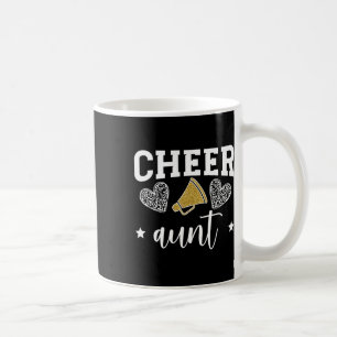 Caneca De Café Torcendo Tia Corações Torcendo Tia De Um Cheerlead