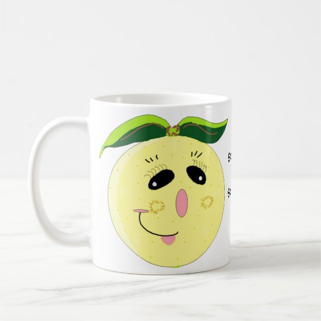 Caneca De Café Torcicolo de Toranja de Desenho Animado (Esquerda)
