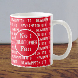 Caneca De Café Torcida de Futebol Vermelho e Branco