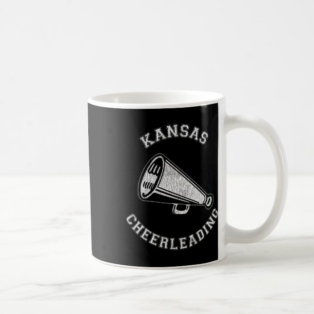 Caneca De Café Torcida do Kansas Angustiado Retro Cheerleader dos (Direita)