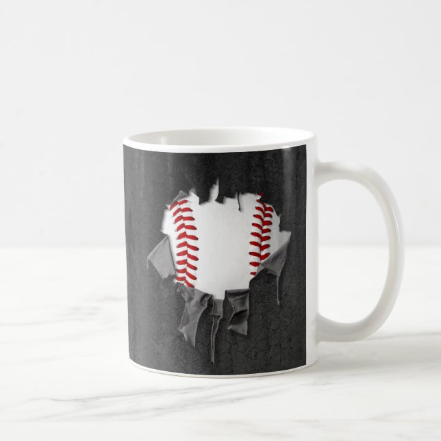 Caneca De Café Torn Baseball (Direita)