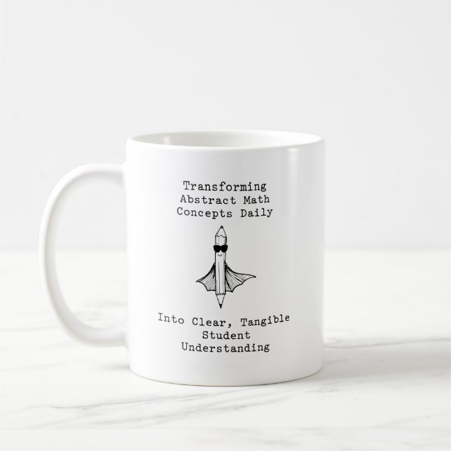 Caneca De Café Tornando a Matemática Abstrata Clara: Compreensão  (Esquerda)