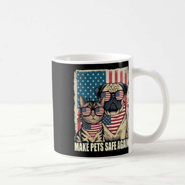 Caneca De Café Tornar Animais de Estimação Seguros Novamente Come (Direita)