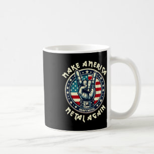 Caneca De Café Torne a América Metal novamente Trump Rock Heavy M