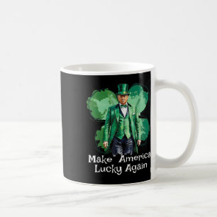 Caneca De Café Torne a América Sortuda Novamente O Dia dos Patric