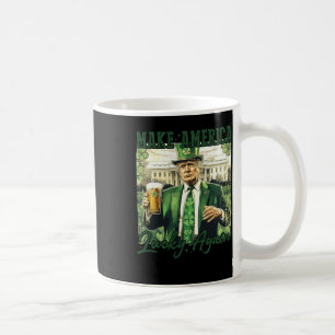 Caneca De Café Torne a América Sortuda Novamente Trump Dia de São