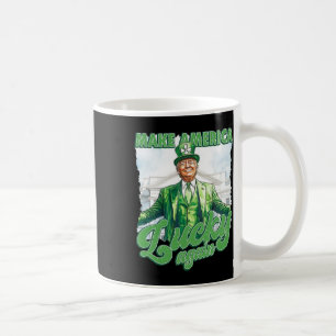 Caneca De Café Torne a América Sortuda Novamente Trump Dia de São