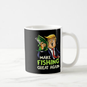 Caneca De Café Torne a Pesca Grande Novamente Trump Pescador Apoi