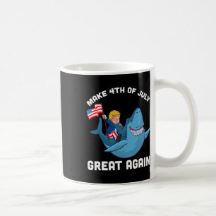 Caneca De Café Torne o 4 de Julho Grande Novamente Donald Trump T