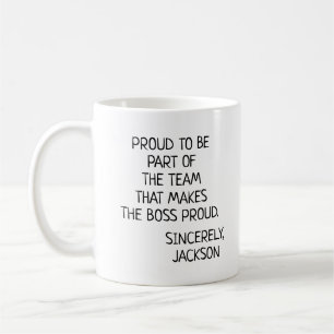 Caneca De Café Torne o Chefe Orgulhoso Personalizado