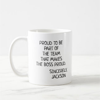Caneca De Café Torne o Chefe Orgulhoso Personalizado
