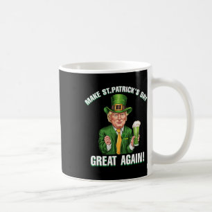 Caneca De Café Torne o Dia de São Patrício Grande Novamente Diver