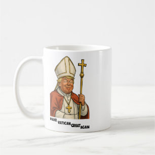 Caneca De Café Torne o Vaticano Grande Novamente Funny Papa Trump