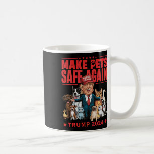 Caneca De Café Torne os Animais de Estimação Seguros Novamente Tr