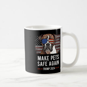 Caneca De Café Torne os animais seguros novamente, boxer dog Trum
