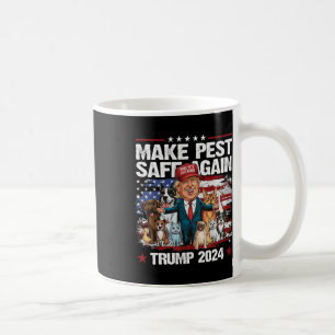 Caneca De Café Torne Os Animais Seguros Novamente Trump 2024 Salv