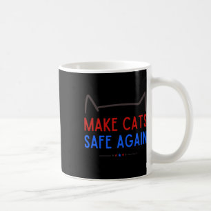 Caneca De Café Torne Os Gatos Seguros Novamente - Engraçada Consc