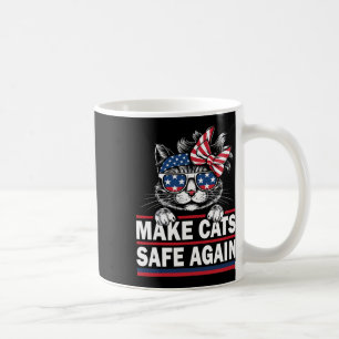 Caneca De Café Torne Os Gatos Seguros Novamente Engraçados Ao Inv
