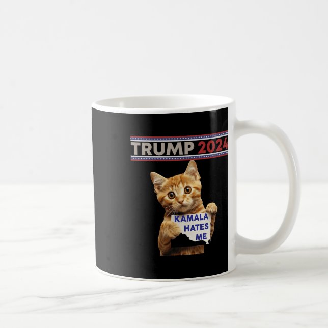 Caneca De Café Torne Os Gatos Seguros Novamente Para Trump (Direita)