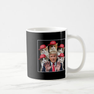 Caneca De Café Torne Os Gatos Seguros Novamente Trump 2024 Red Ha